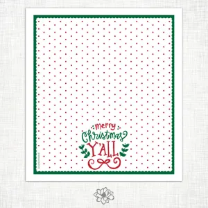 Merry Christmas Y'all Kitchen Towel