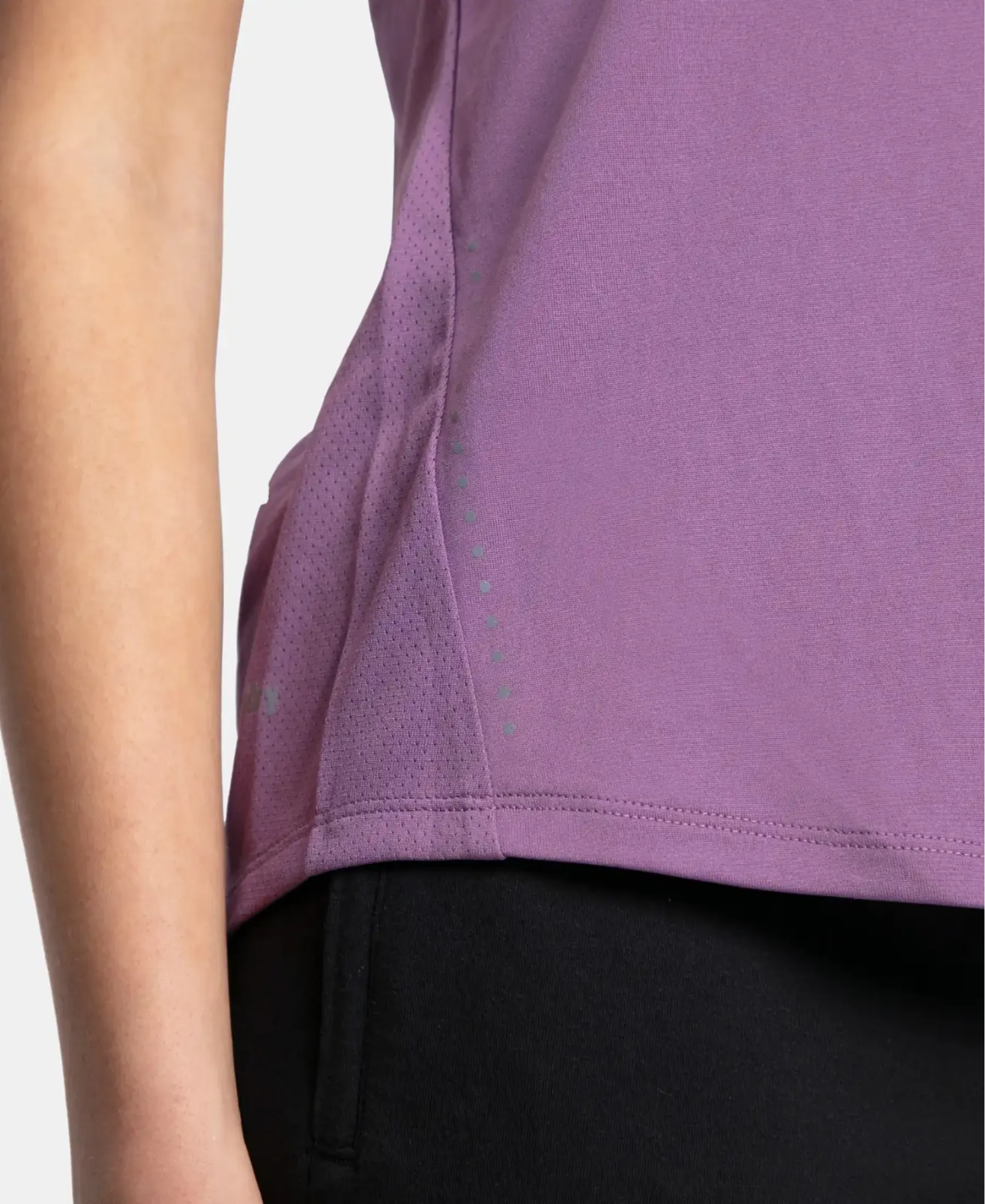 Microfiber Fabric Graphic Printed Tank Top With Breathable Mesh - Chinese Violet