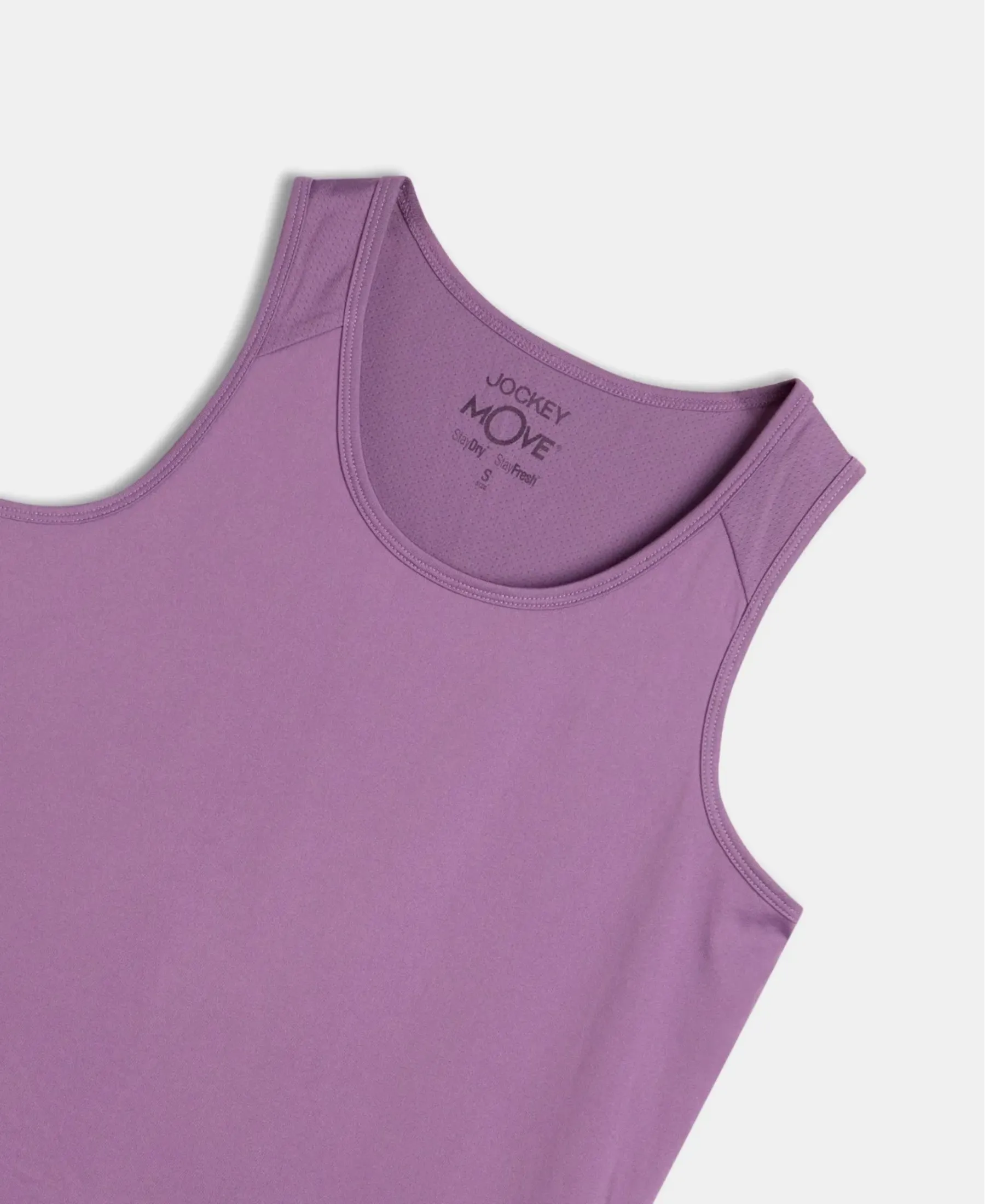 Microfiber Fabric Graphic Printed Tank Top With Breathable Mesh - Chinese Violet