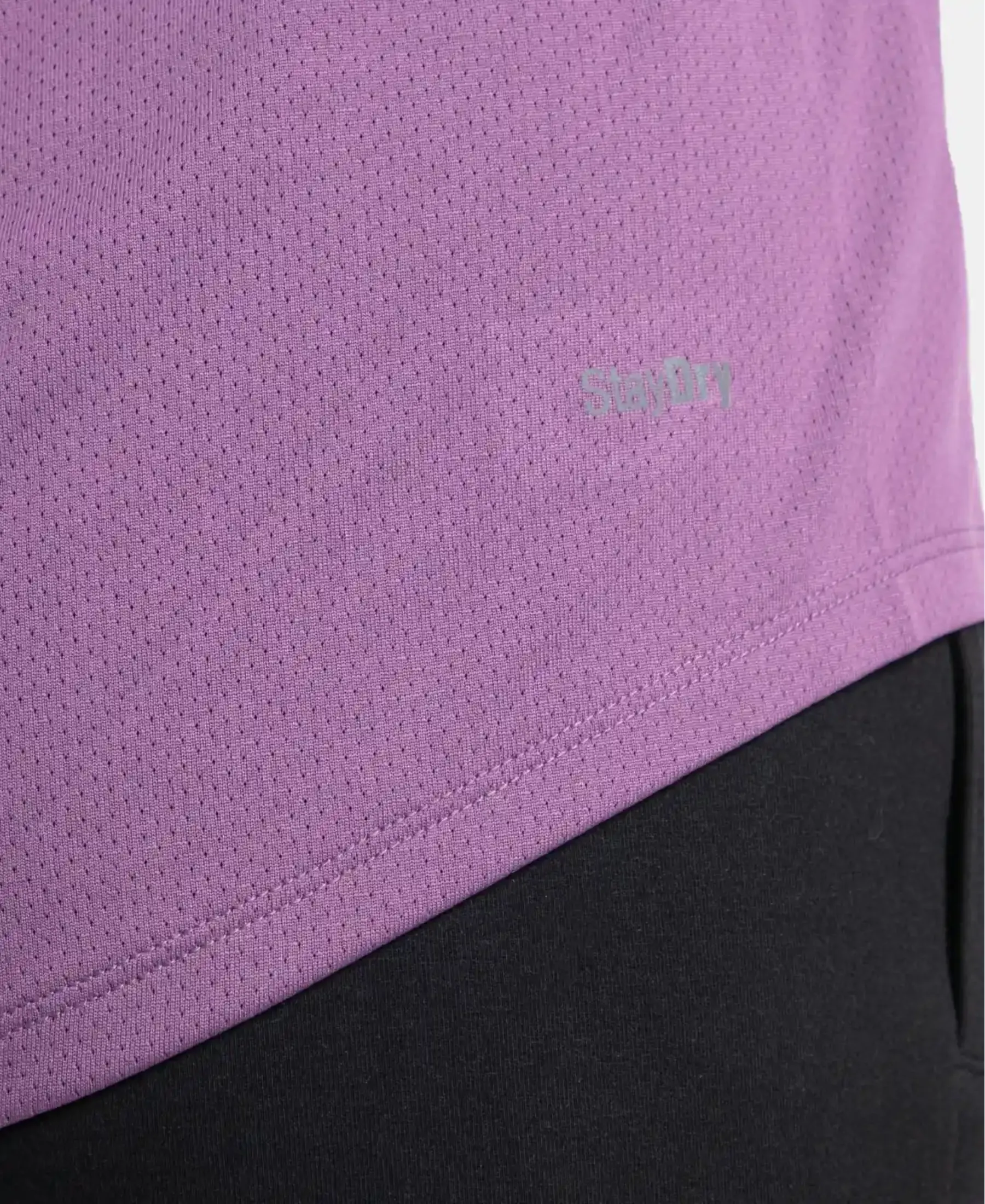 Microfiber Fabric Graphic Printed Tank Top With Breathable Mesh - Chinese Violet