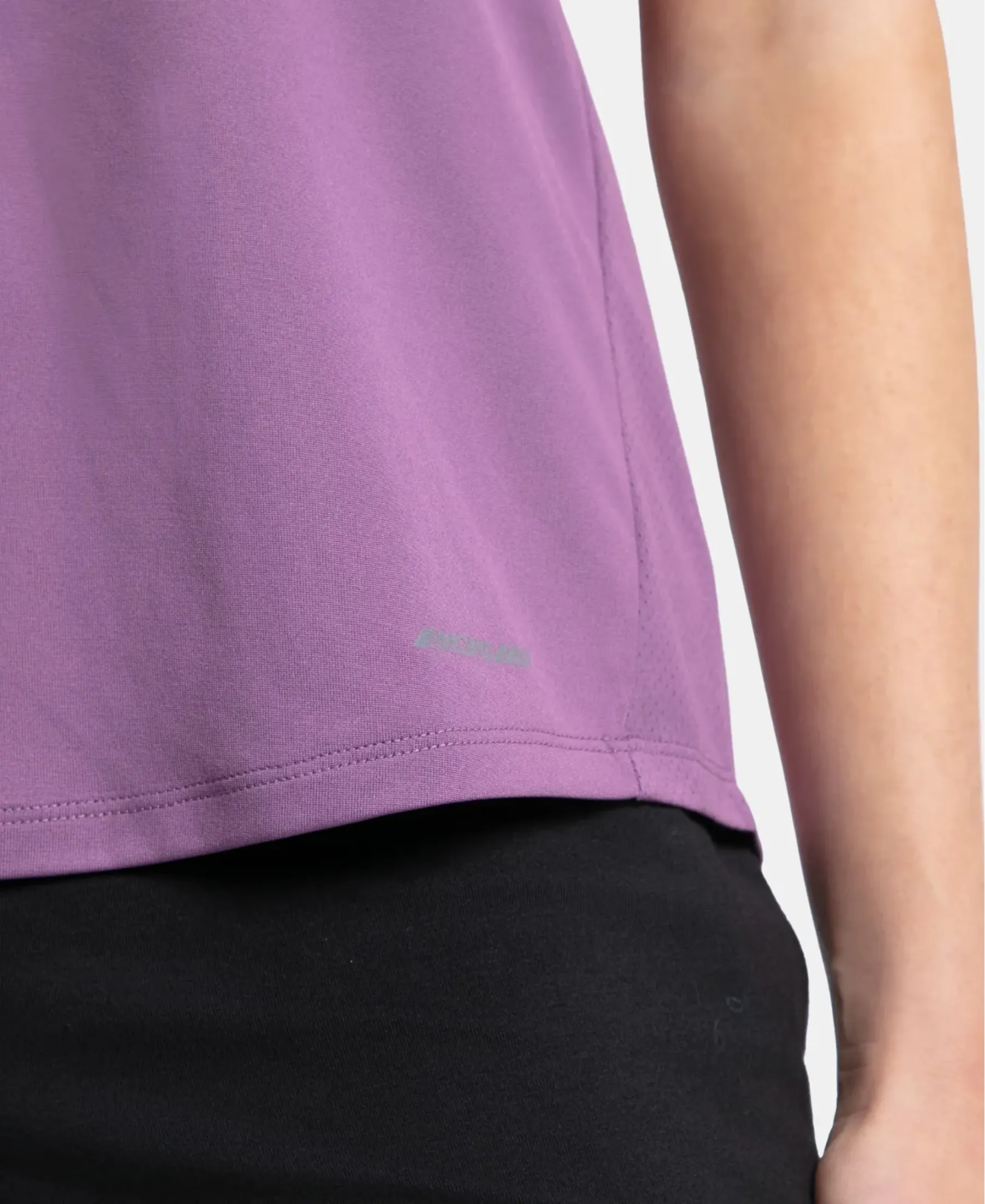 Microfiber Fabric Graphic Printed Tank Top With Breathable Mesh - Chinese Violet