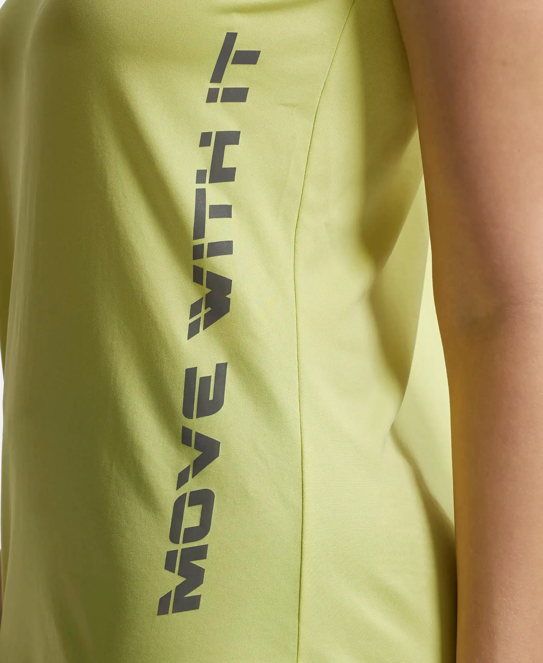 Microfiber Fabric Graphic Printed Tank Top With Breathable Mesh - Daiquiri Green