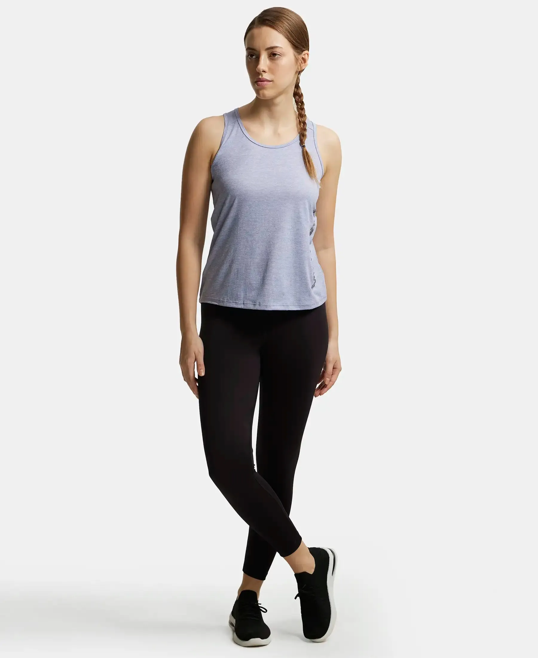 Microfiber Fabric Graphic Printed Tank Top With Breathable Mesh - Even Tide