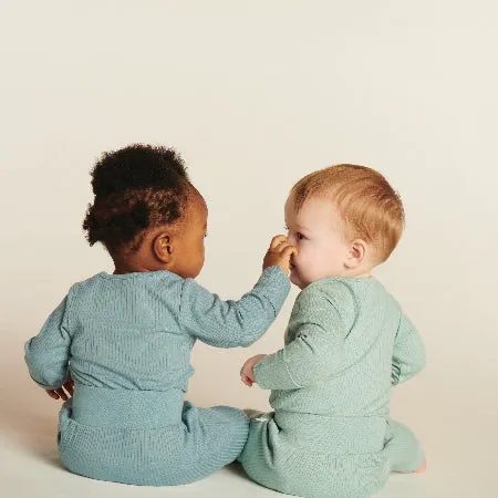 Mint Ribbed Long Sleeve Bodysuit