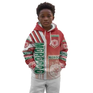 Morocco Soccer Kid Hoodie Atlas Lions Football - Road To Champion DT03