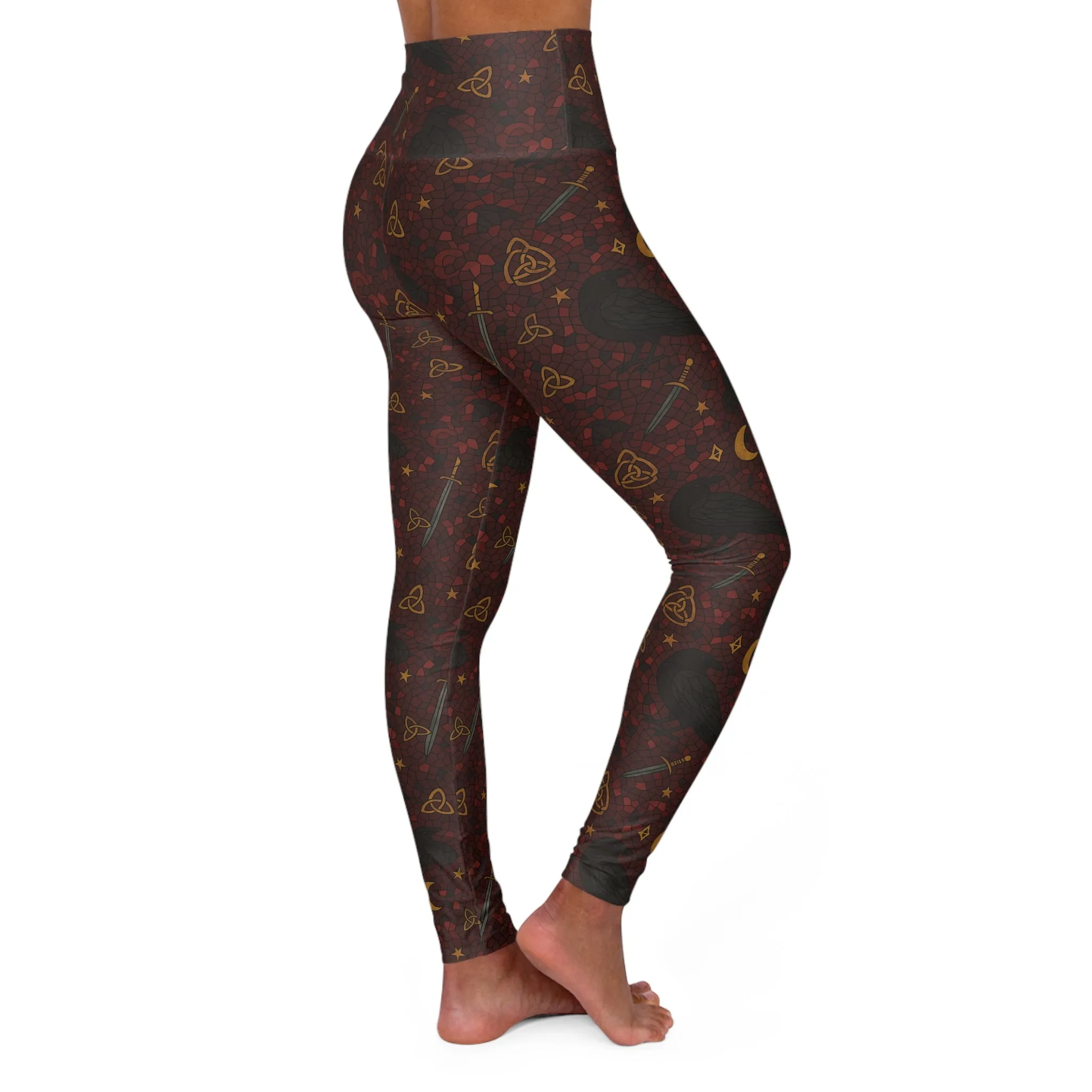 Mystic High Waisted Yoga Leggings - Boho Style for Meditation & Fitness
