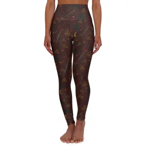 Mystic High Waisted Yoga Leggings - Boho Style for Meditation & Fitness