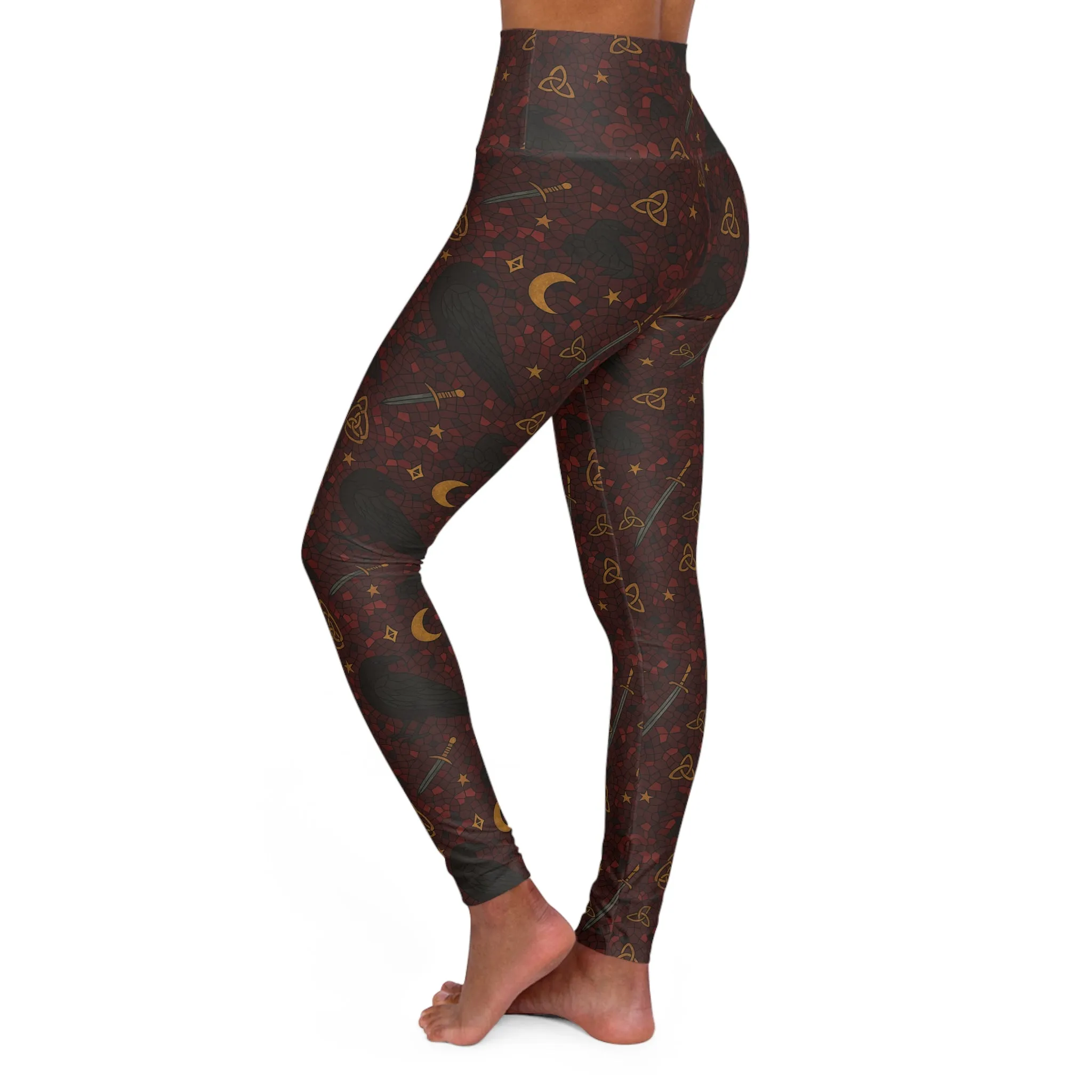 Mystic High Waisted Yoga Leggings - Boho Style for Meditation & Fitness