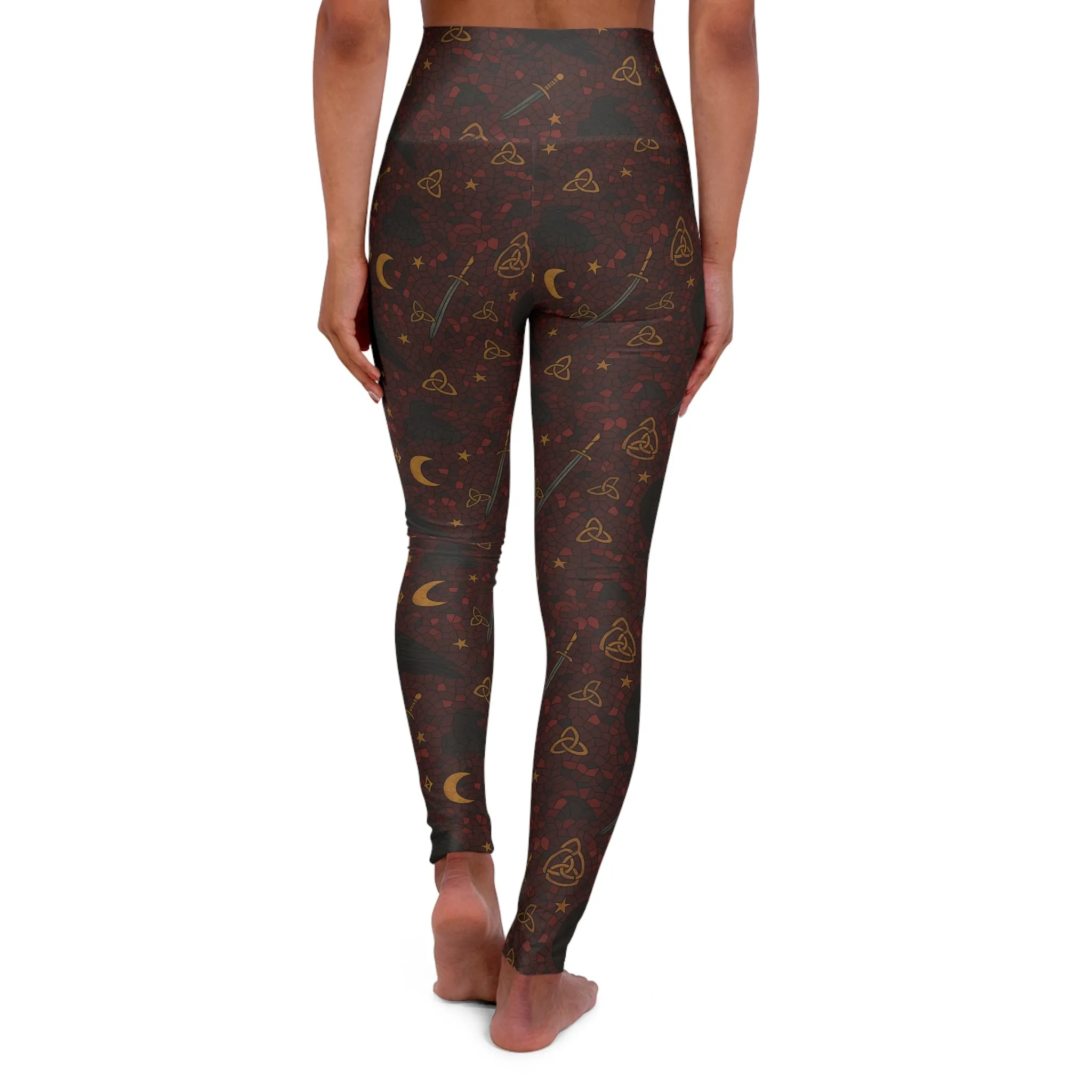 Mystic High Waisted Yoga Leggings - Boho Style for Meditation & Fitness