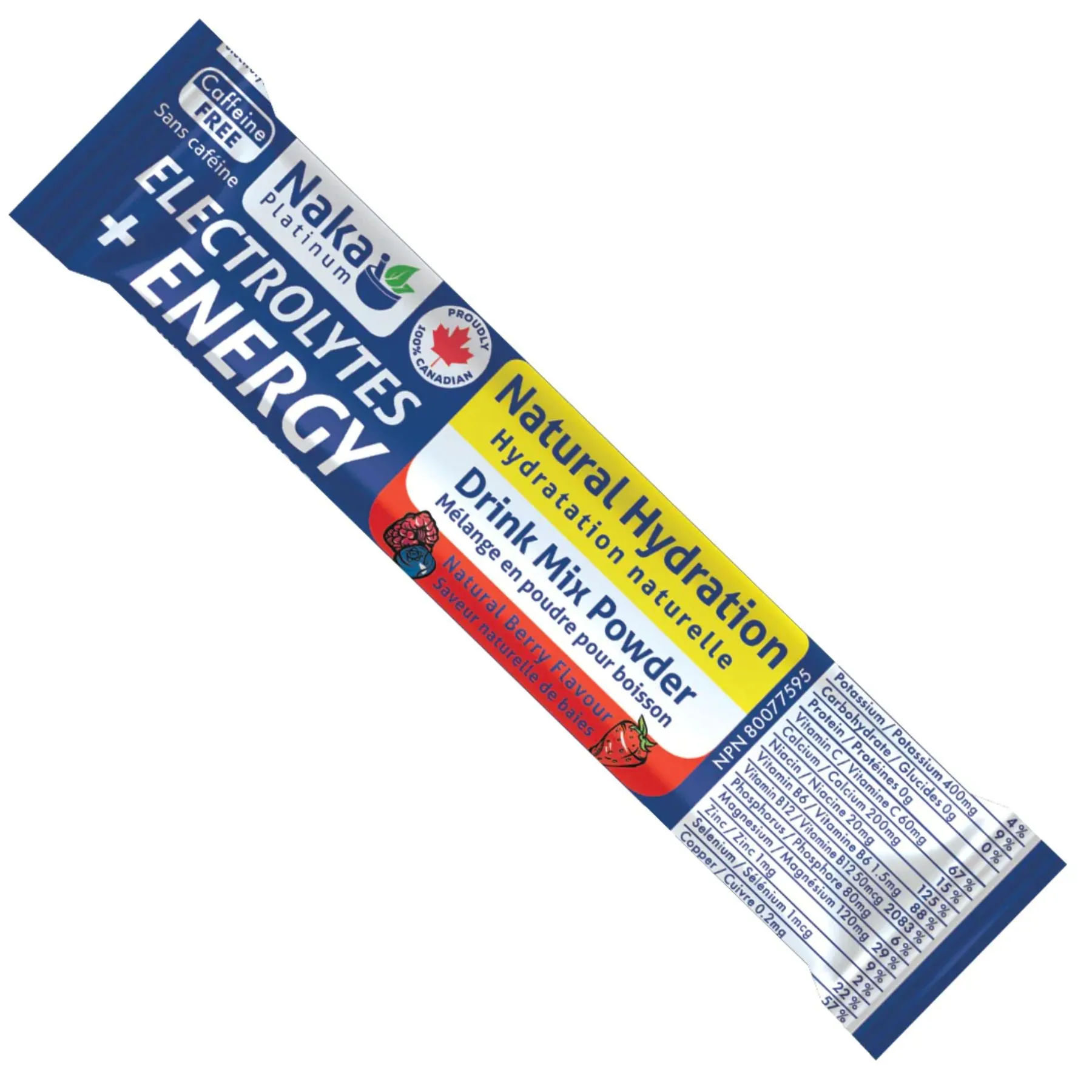 Naka Electrolytes   Energy Natural Sport Drink Mix - 24 sachets