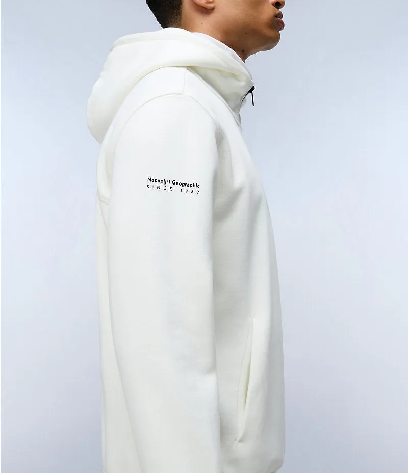 Napapijri Badge Hzh Hoodie White Heron