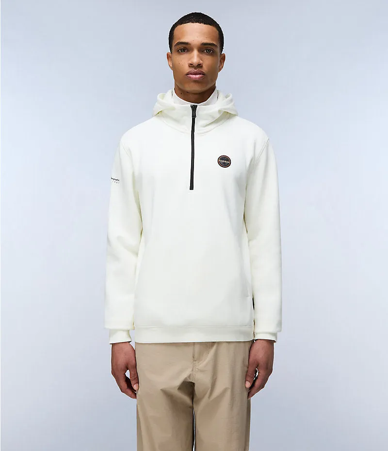 Napapijri Badge Hzh Hoodie White Heron