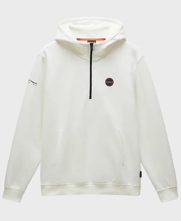 Napapijri Badge Hzh Hoodie White Heron