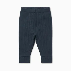 Navy Ribbed Leggings