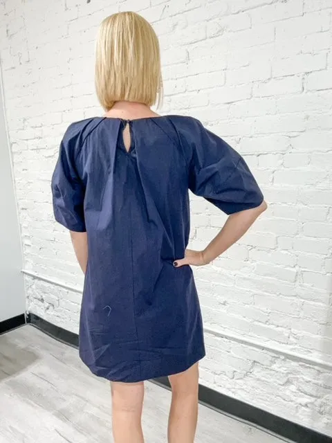 Navy Woven Dress