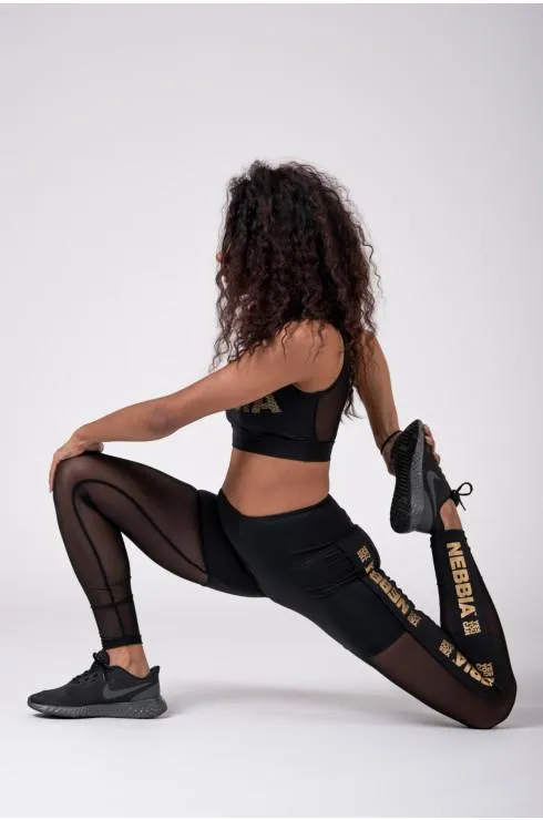 Nebbia Gold Mesh leggings 829 Black