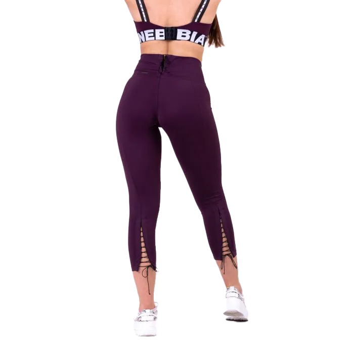 Nebbia Lace-Up 7/8 Leggings 661 - Burgundy