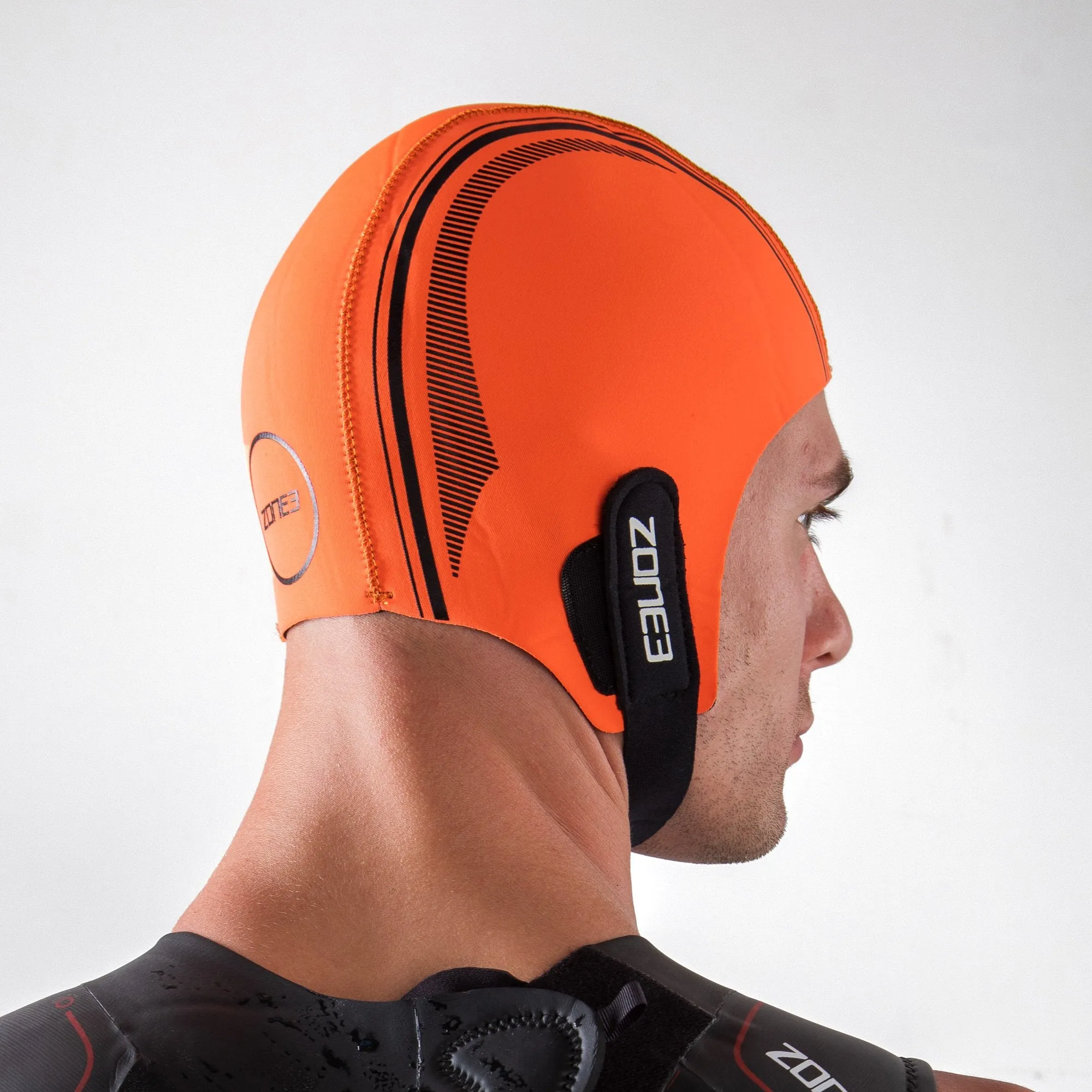 NEOPRENE SWIM CAP - HI-VIS ORANGE