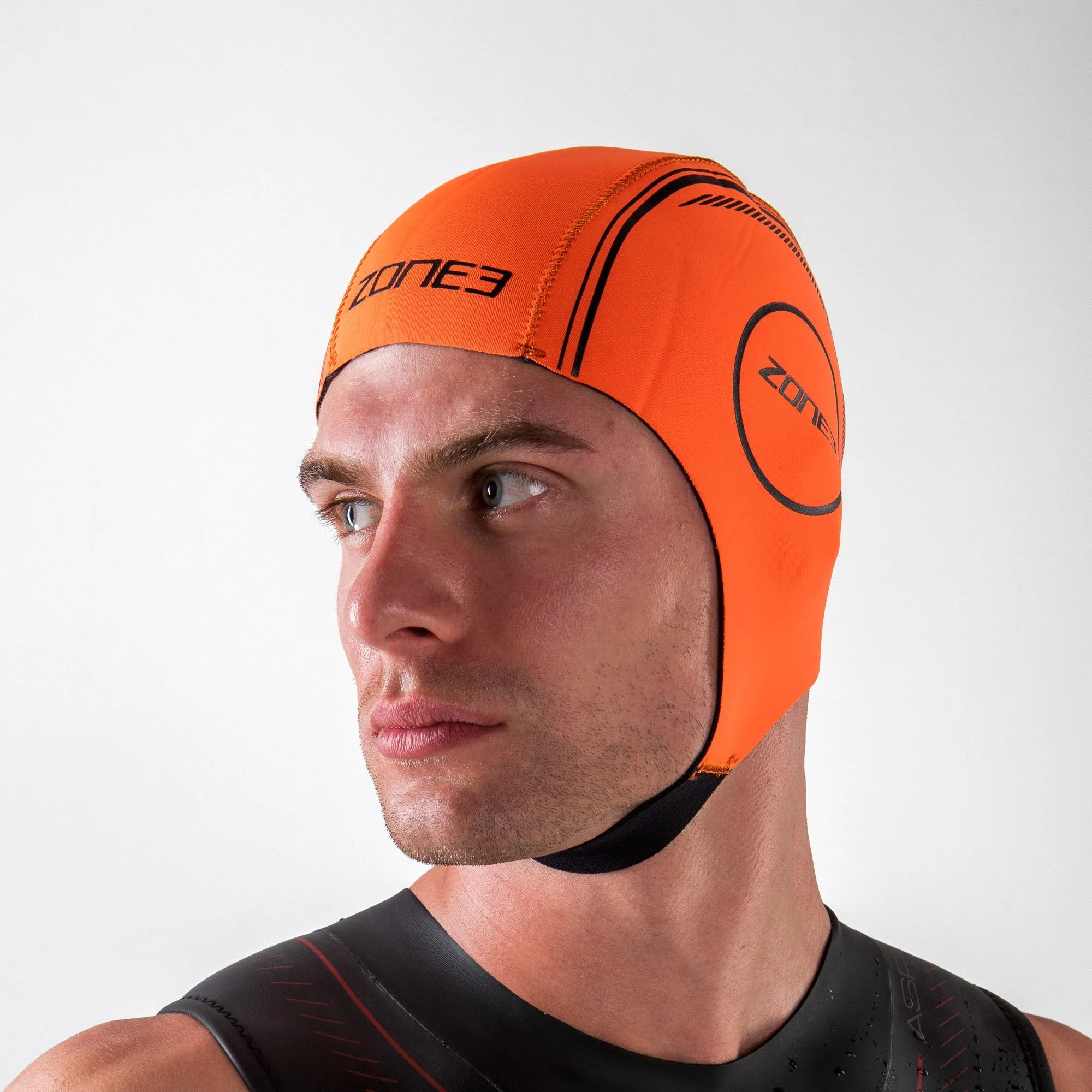 NEOPRENE SWIM CAP - HI-VIS ORANGE