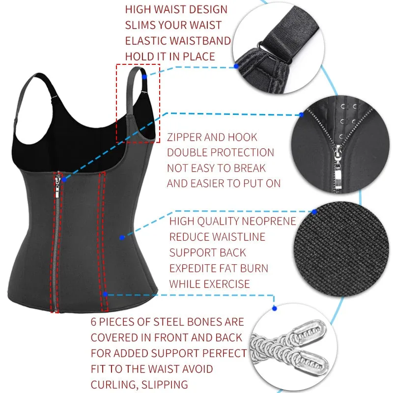 Neoprene Waist Trainer Vest for Slimming and Fitness
