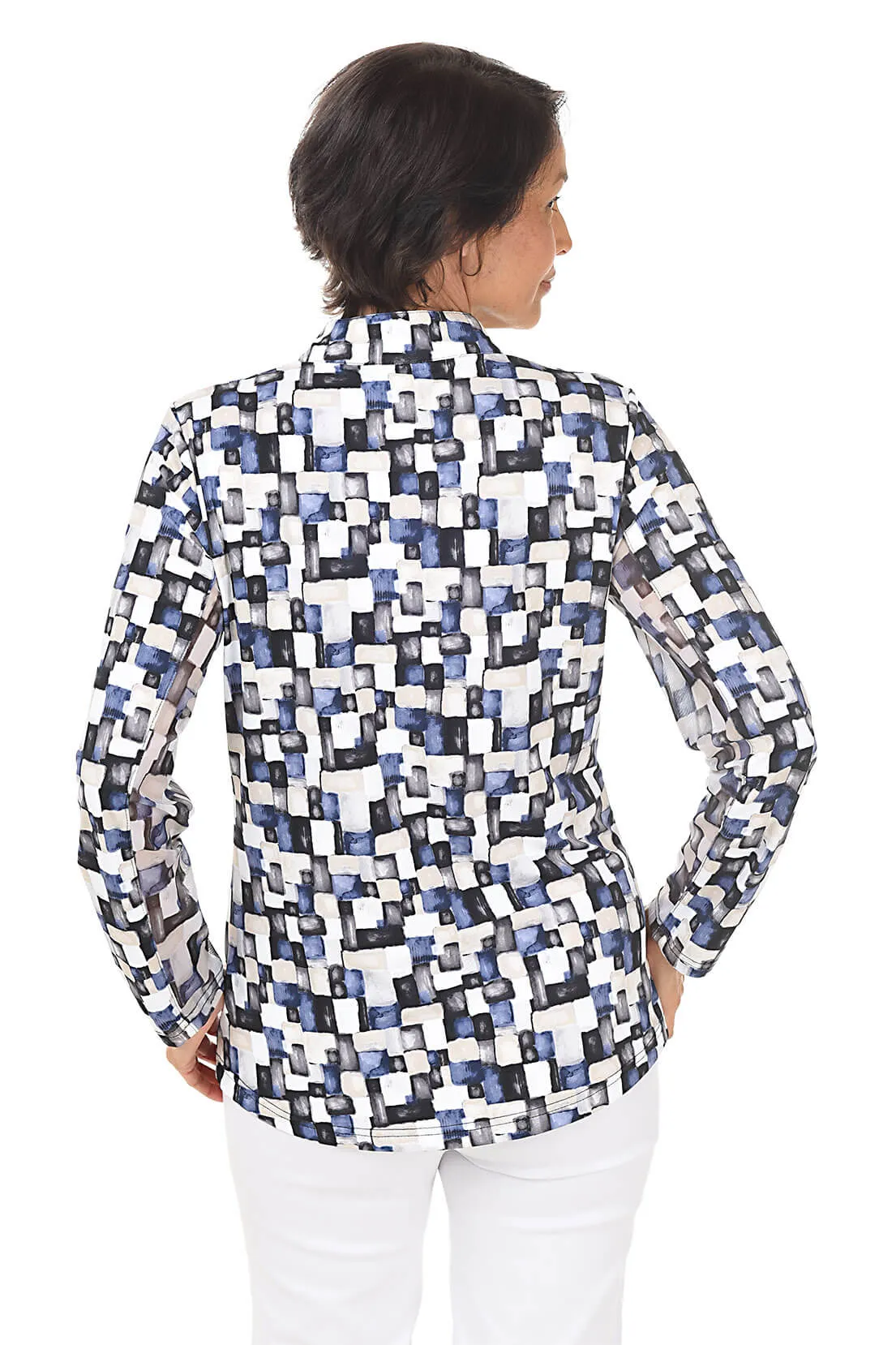 Neutral Cubes Cooling UPF50  Mock Neck Top
