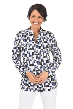 Neutral Cubes Cooling UPF50  Mock Neck Top
