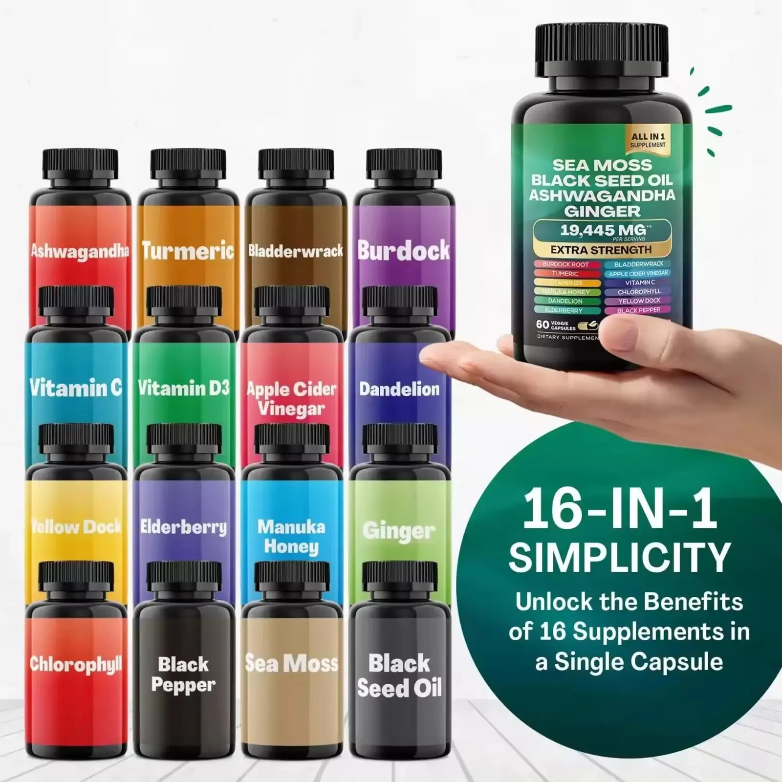 NEW Dynamic Vitality Bundle - Sea Moss Multivitamin & Shilajit Power Combo, Retails $70