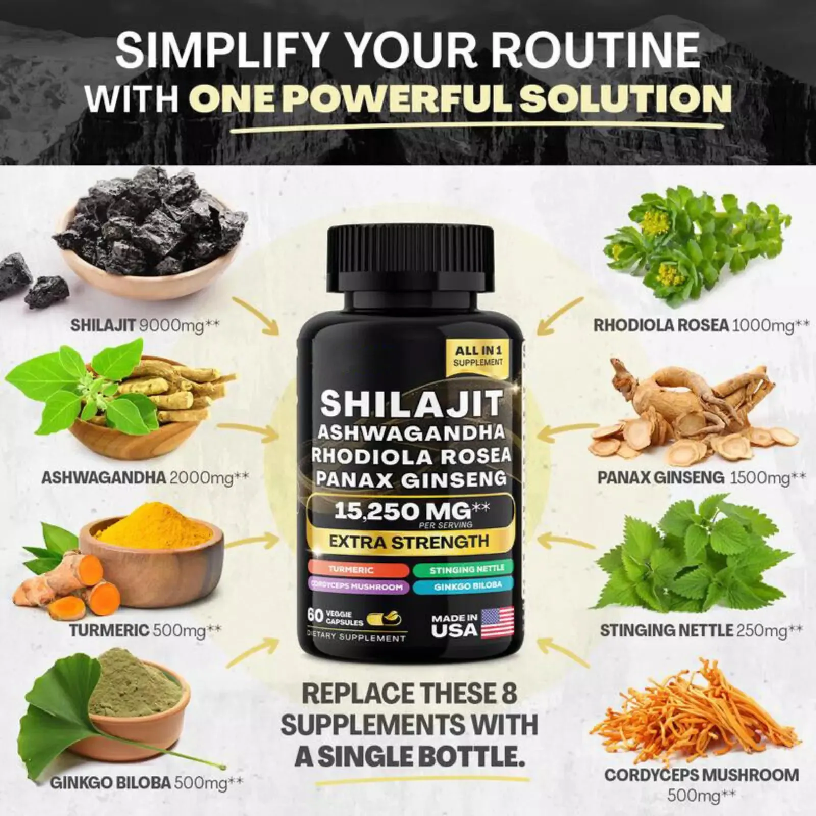 NEW Dynamic Vitality Bundle - Sea Moss Multivitamin & Shilajit Power Combo, Retails $70