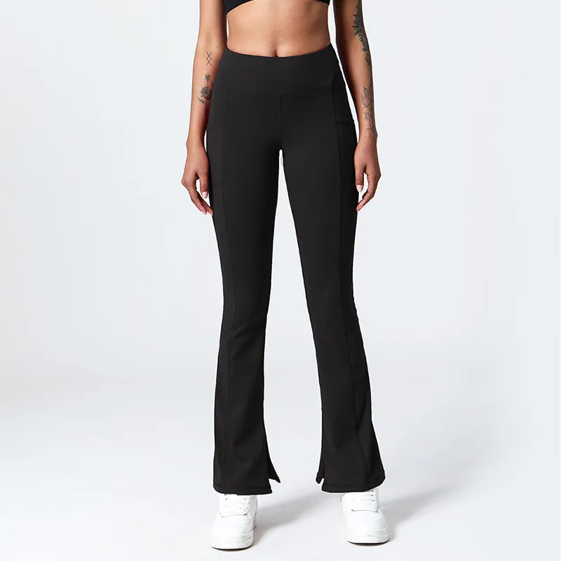 New High Quality Fitness & Yoga Fashion Sports Gym Wide Leg Yoga Flare Pants For Women