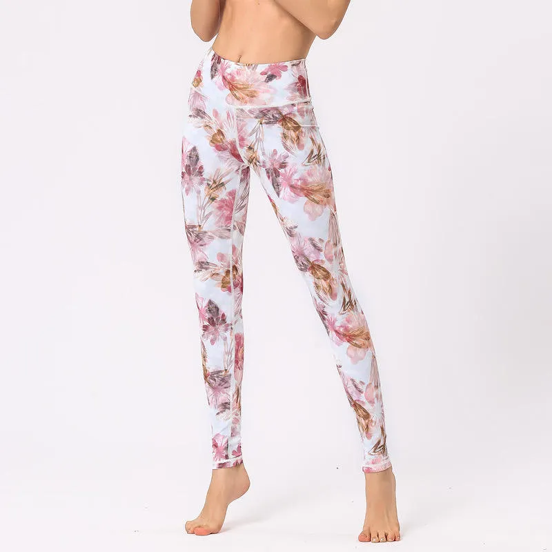 New Seamless  Digital Printed High Raise Scrunch Booty Leggings for Women