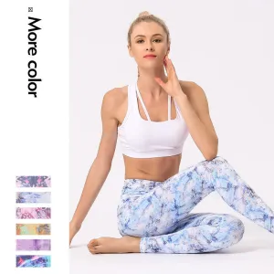New Seamless  Digital Printed High Raise Scrunch Booty Leggings for Women