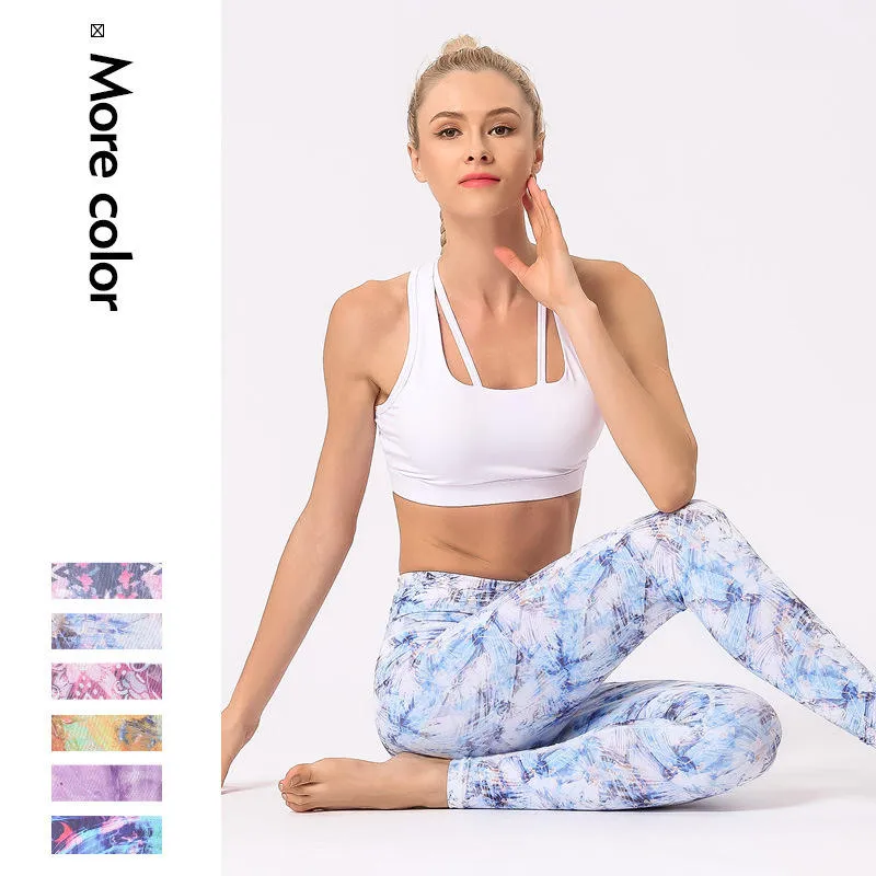 New Seamless  Digital Printed High Raise Scrunch Booty Leggings for Women