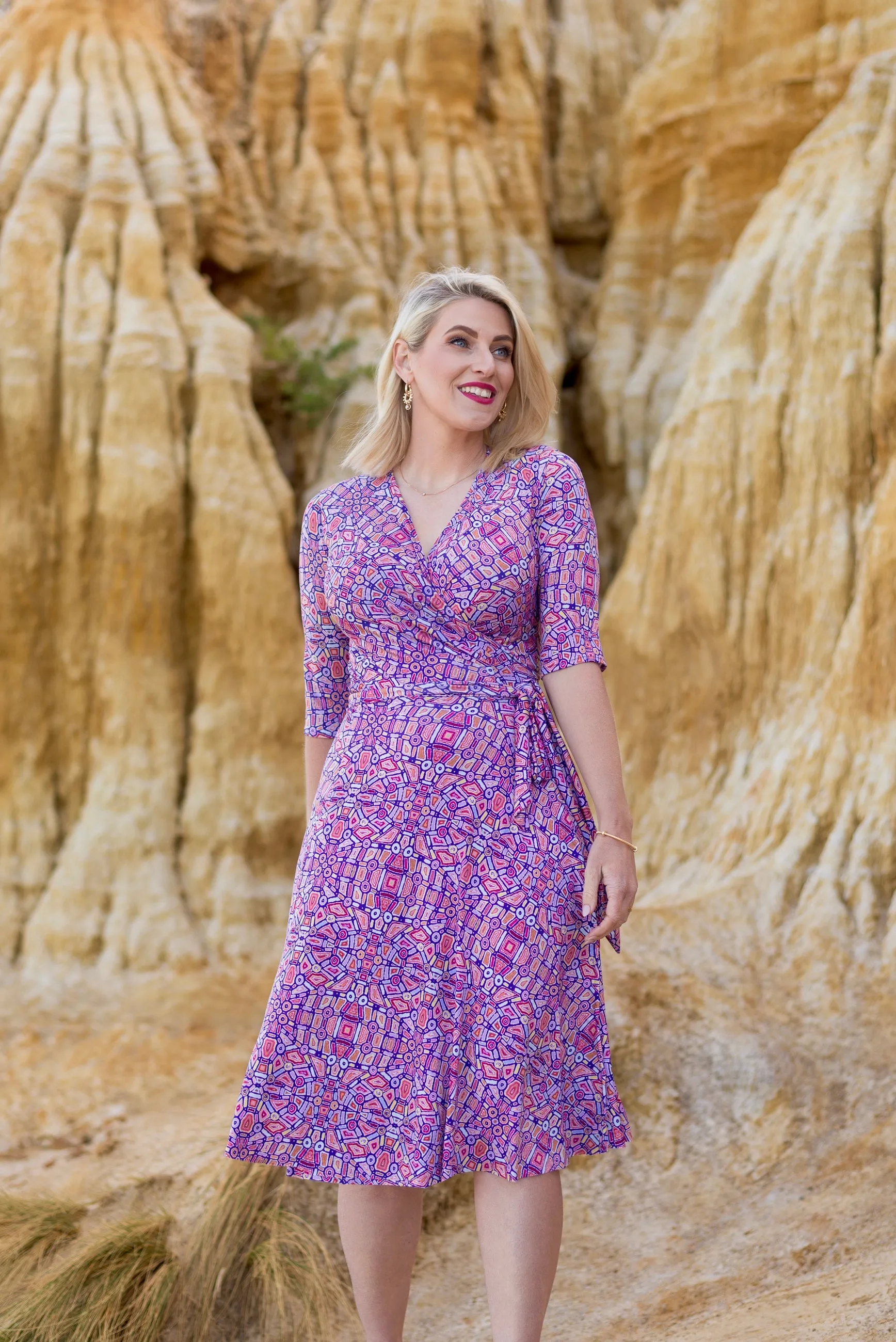 Ngapa Jukurrpa (Water Dreaming) - Wrap Dress