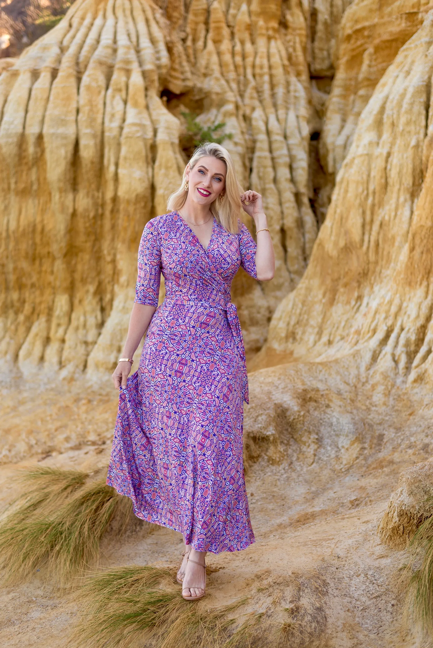 Ngapa Jukurrpa (Water Dreaming) - Wrap Dress