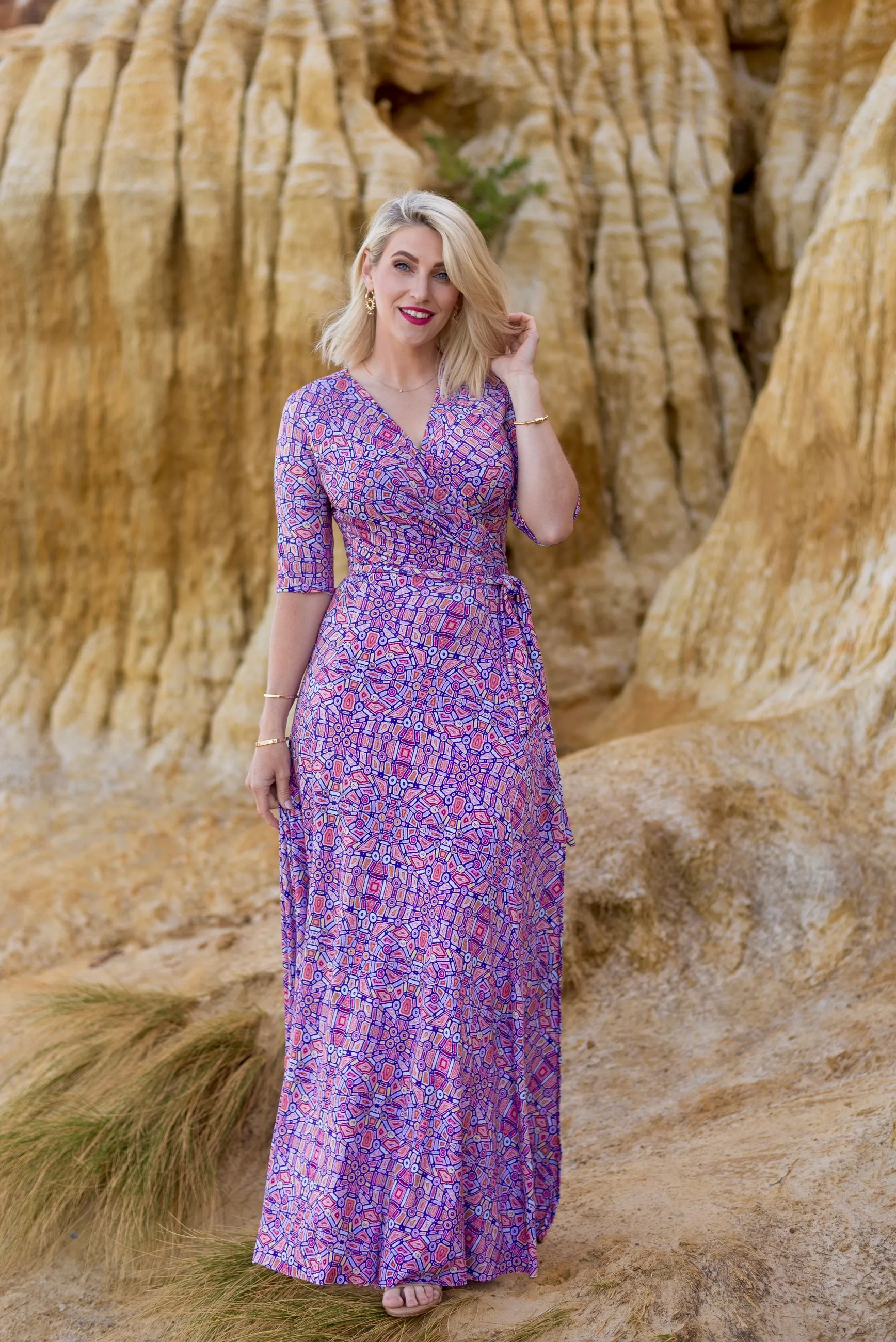 Ngapa Jukurrpa (Water Dreaming) - Wrap Dress