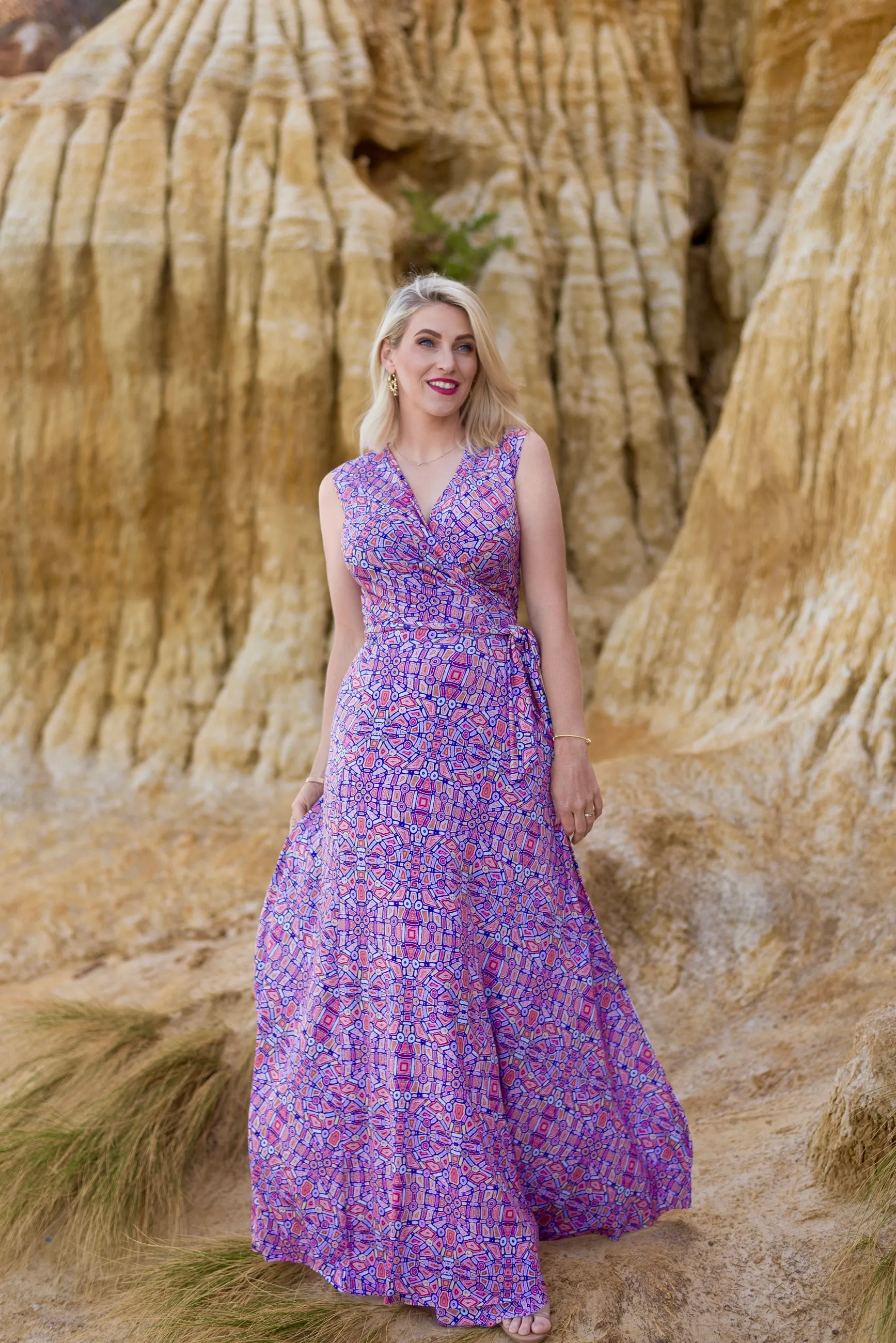 Ngapa Jukurrpa (Water Dreaming) - Wrap Dress