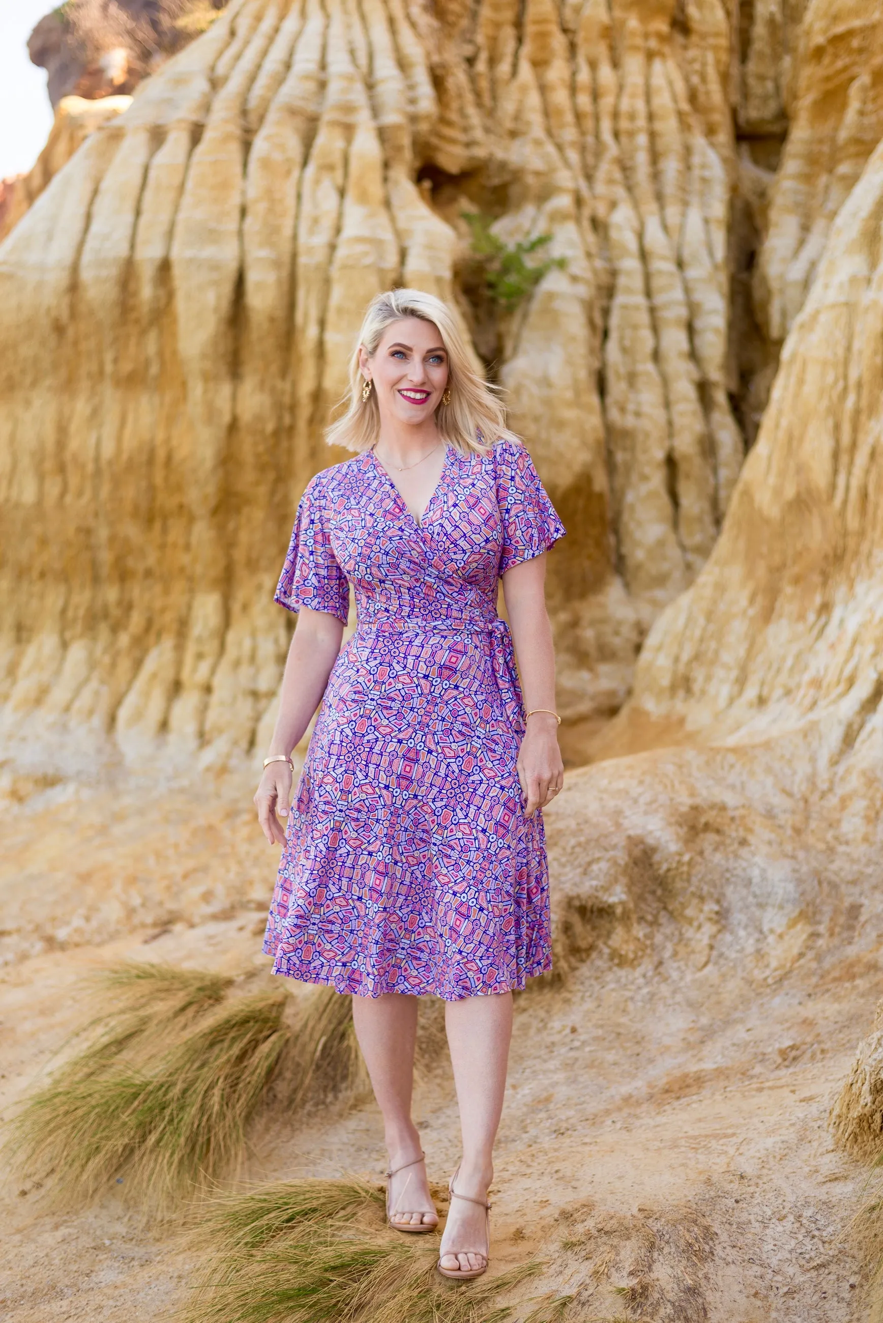 Ngapa Jukurrpa (Water Dreaming) - Wrap Dress