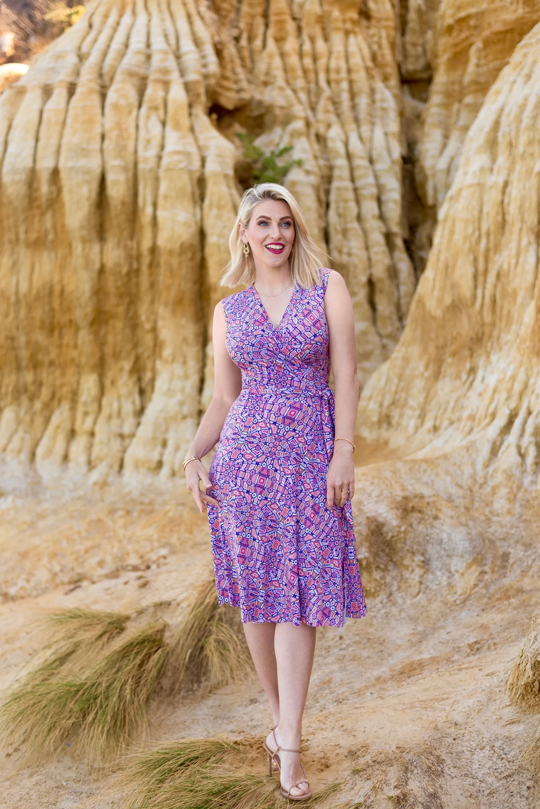 Ngapa Jukurrpa (Water Dreaming) - Wrap Dress