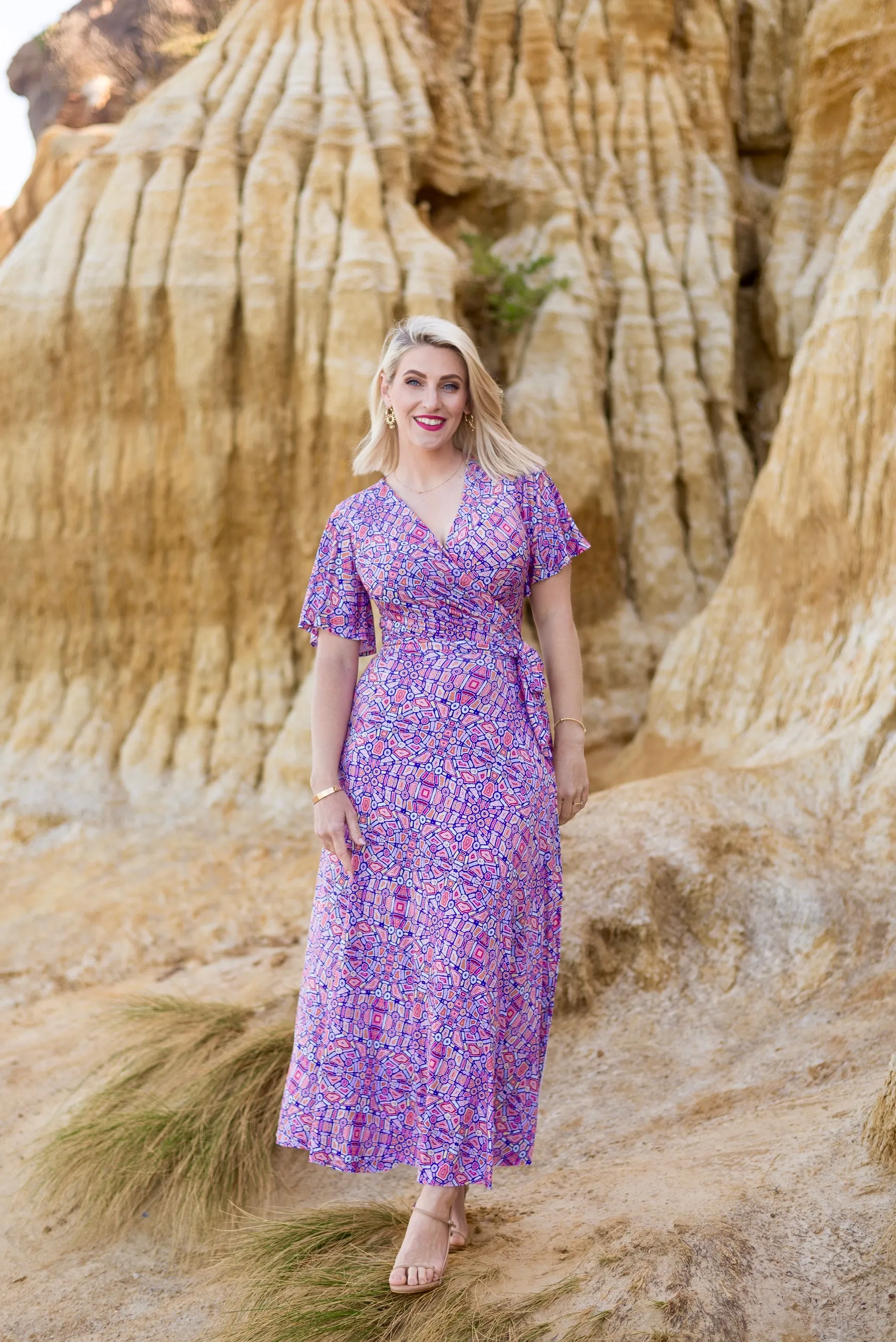 Ngapa Jukurrpa (Water Dreaming) - Wrap Dress