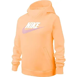 Nike Girls' Orange and Purple Pullover Hoodie
