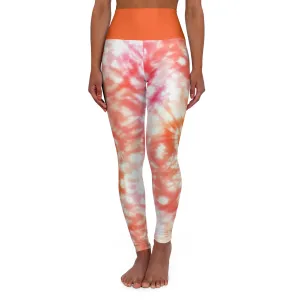 Orange Ecstatic High Waisted Yoga Leggings for Active Lifestyle