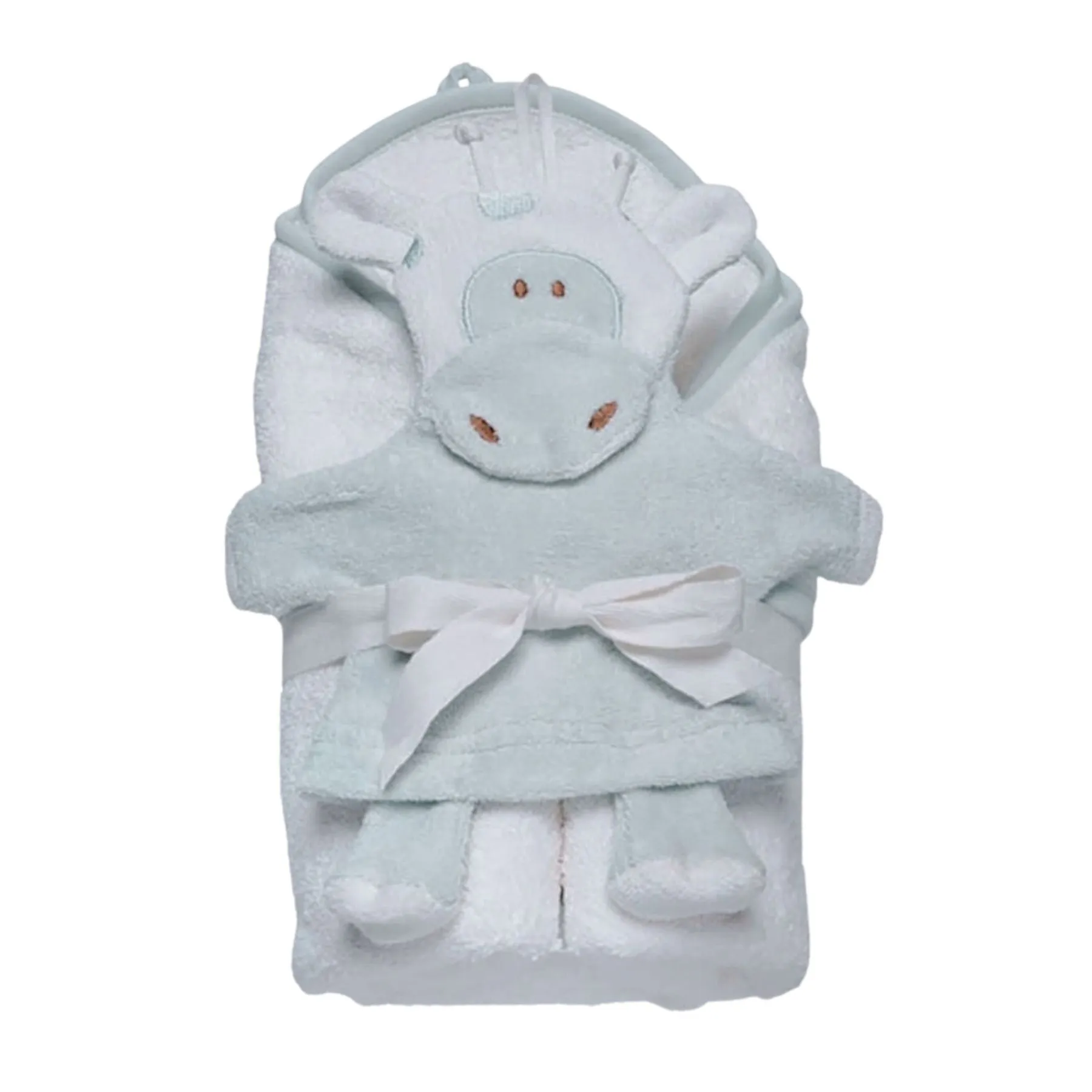 Organic Cotton Deluxe Hooded Towel   Washcloth Set