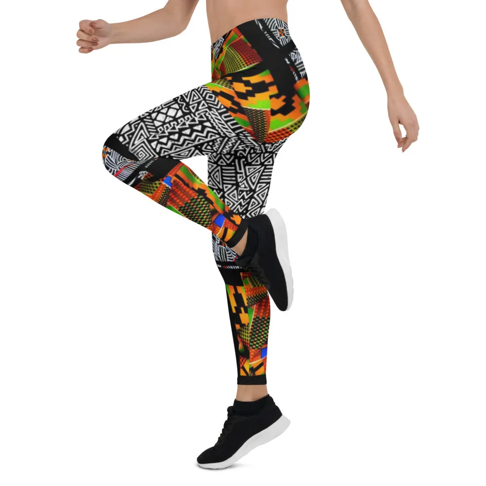 Origen Destination |On-Arrival Point of Origen African Symbol-inspired Women’s Leggings
