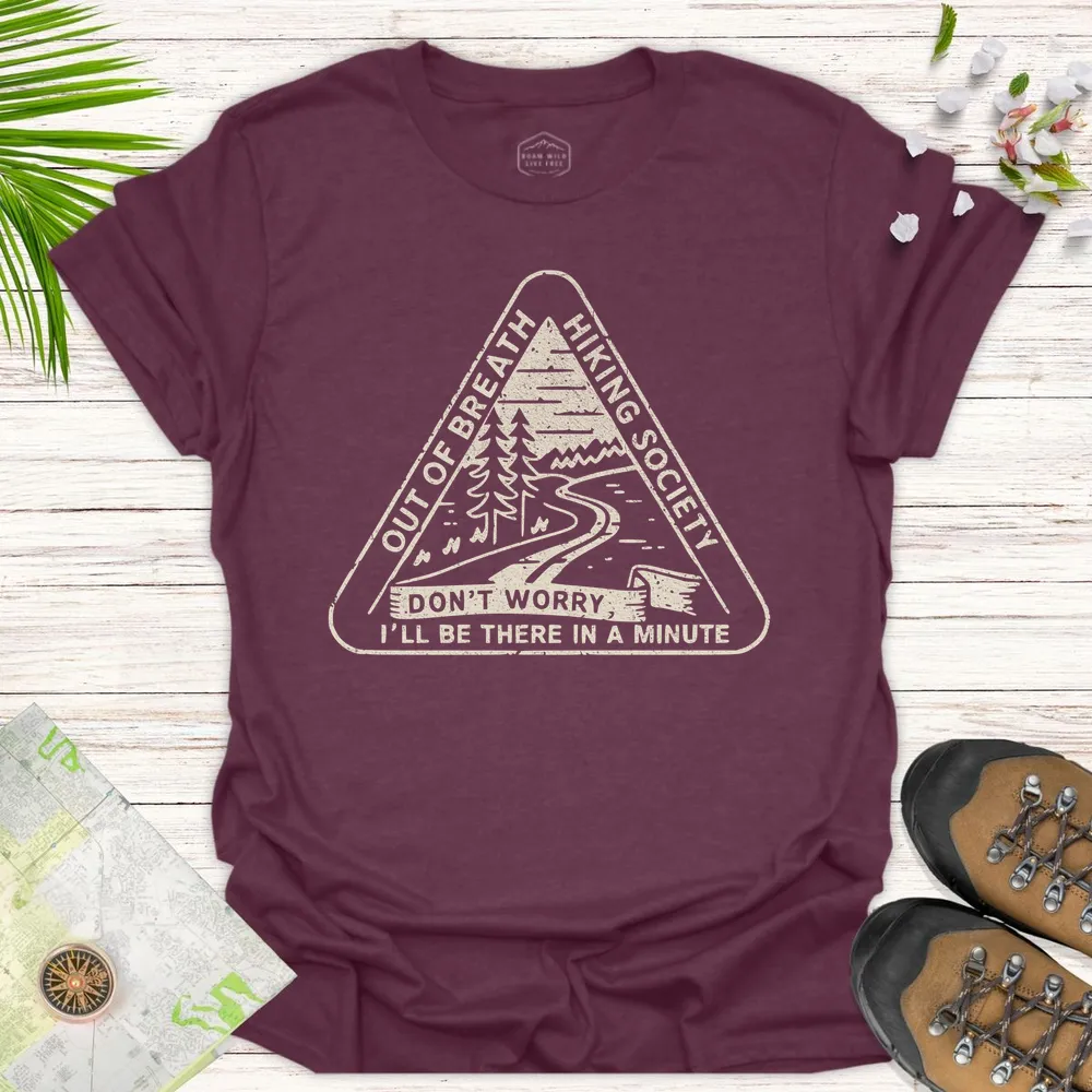 Out Of Breath Hiking Society Triangle Unisex T-Shirt