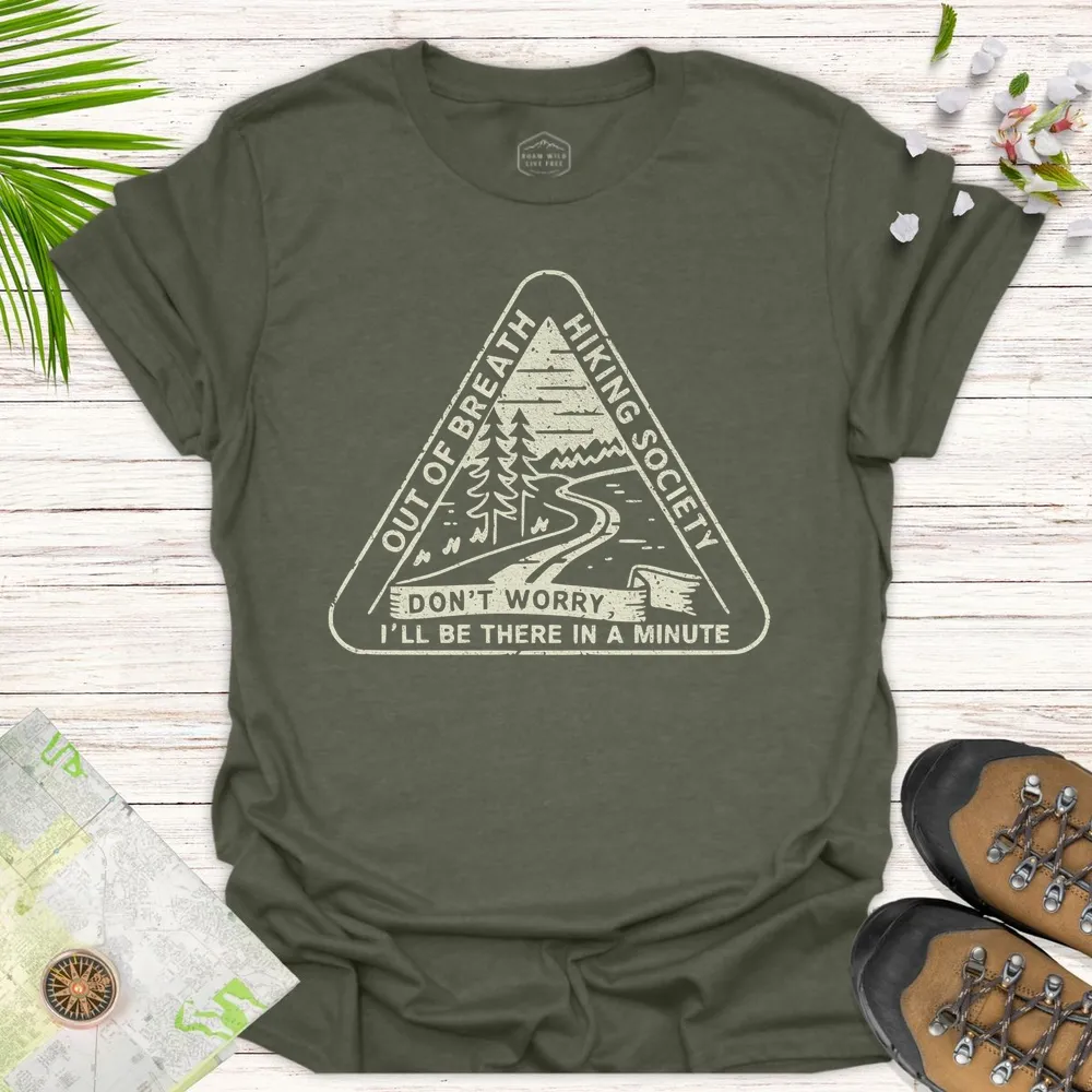 Out Of Breath Hiking Society Triangle Unisex T-Shirt