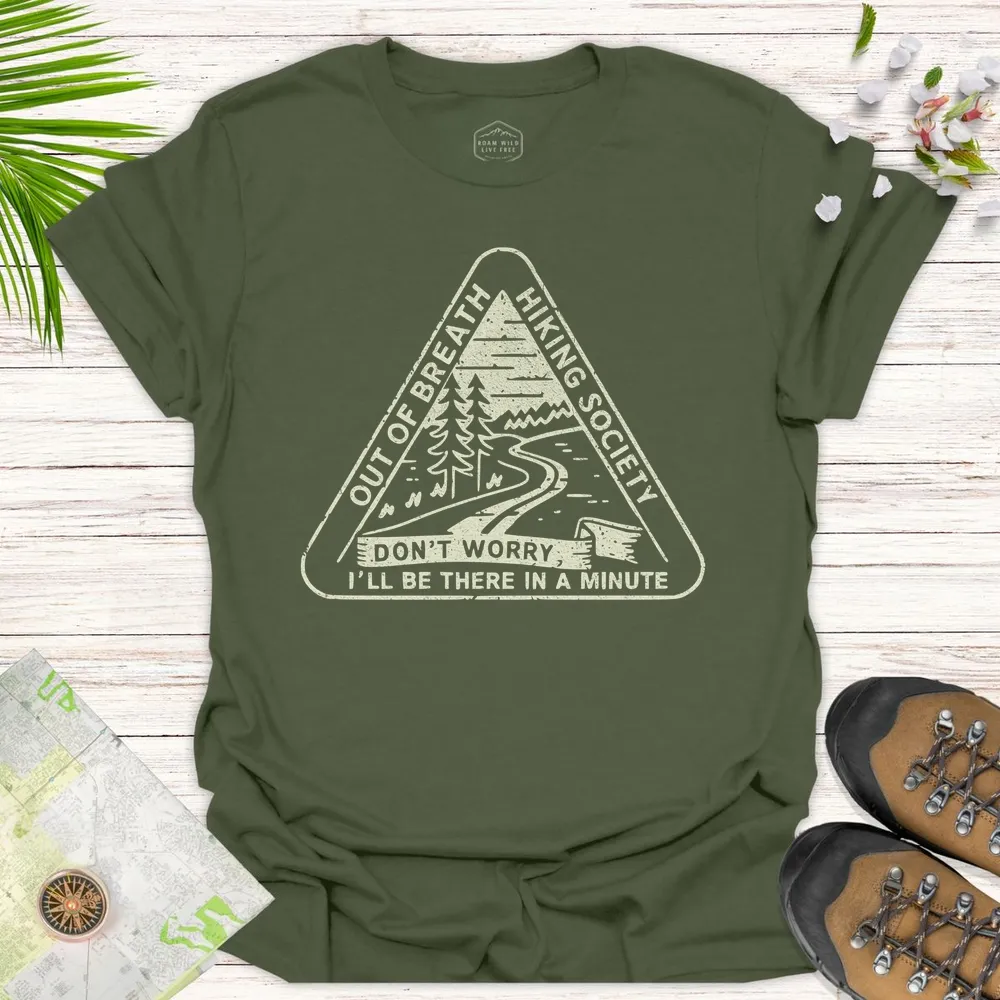 Out Of Breath Hiking Society Triangle Unisex T-Shirt
