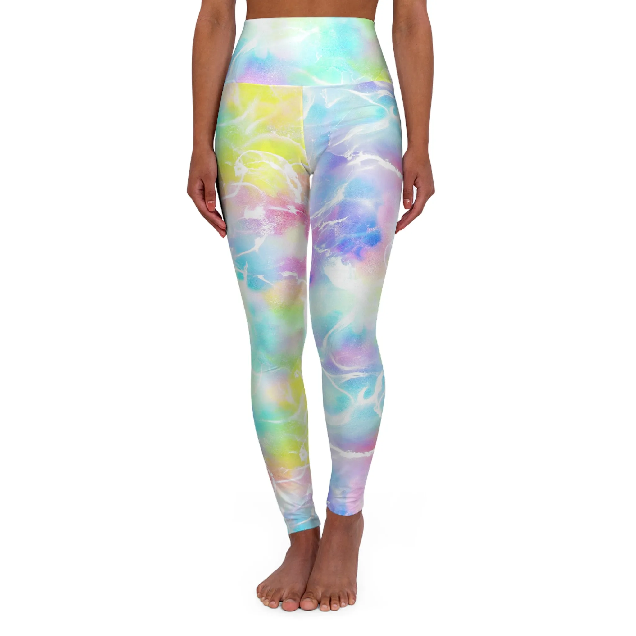 Pastel Dream High Waisted Yoga Leggings for Comfortable Movement
