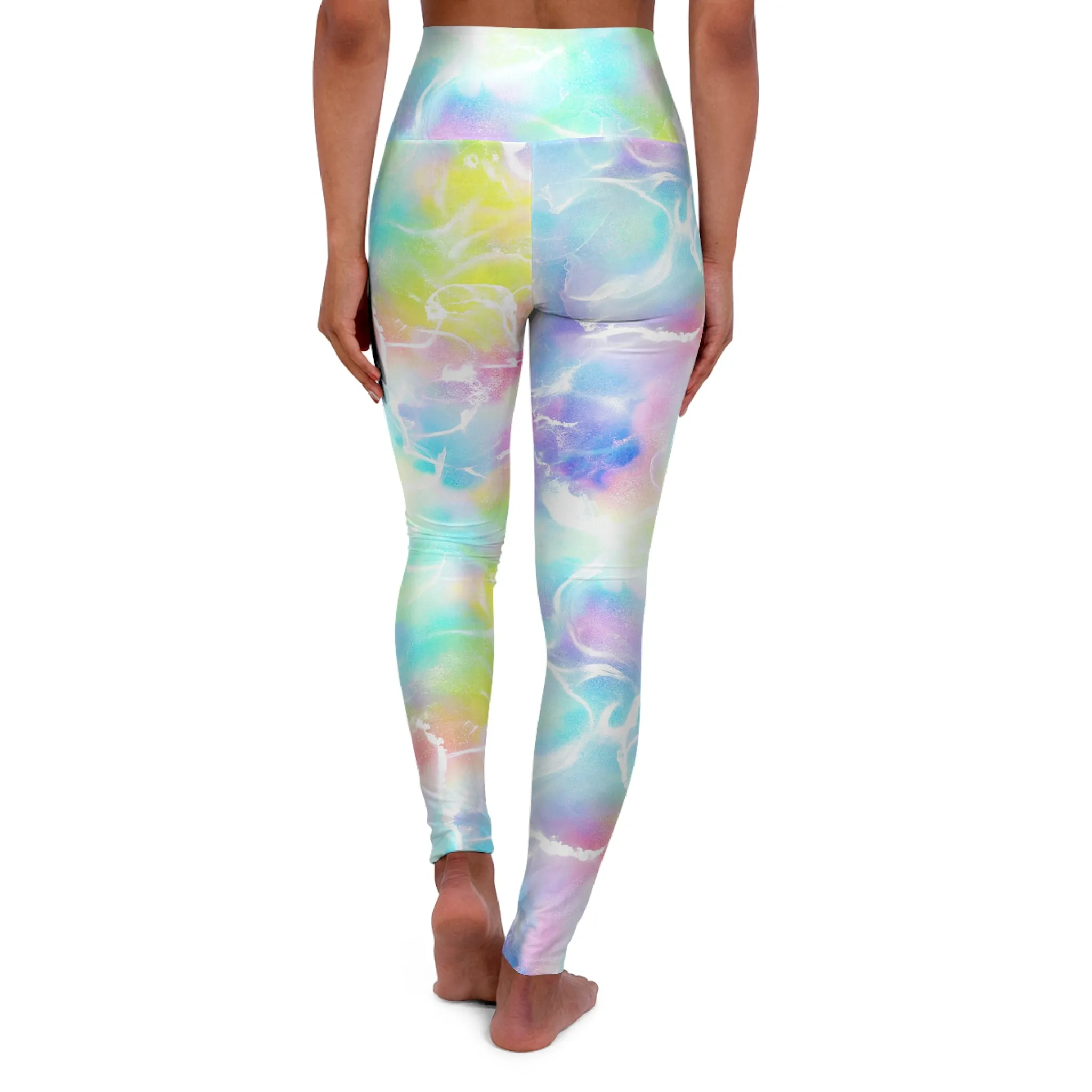 Pastel Dream High Waisted Yoga Leggings for Comfortable Movement