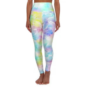 Pastel Dream High Waisted Yoga Leggings for Comfortable Movement