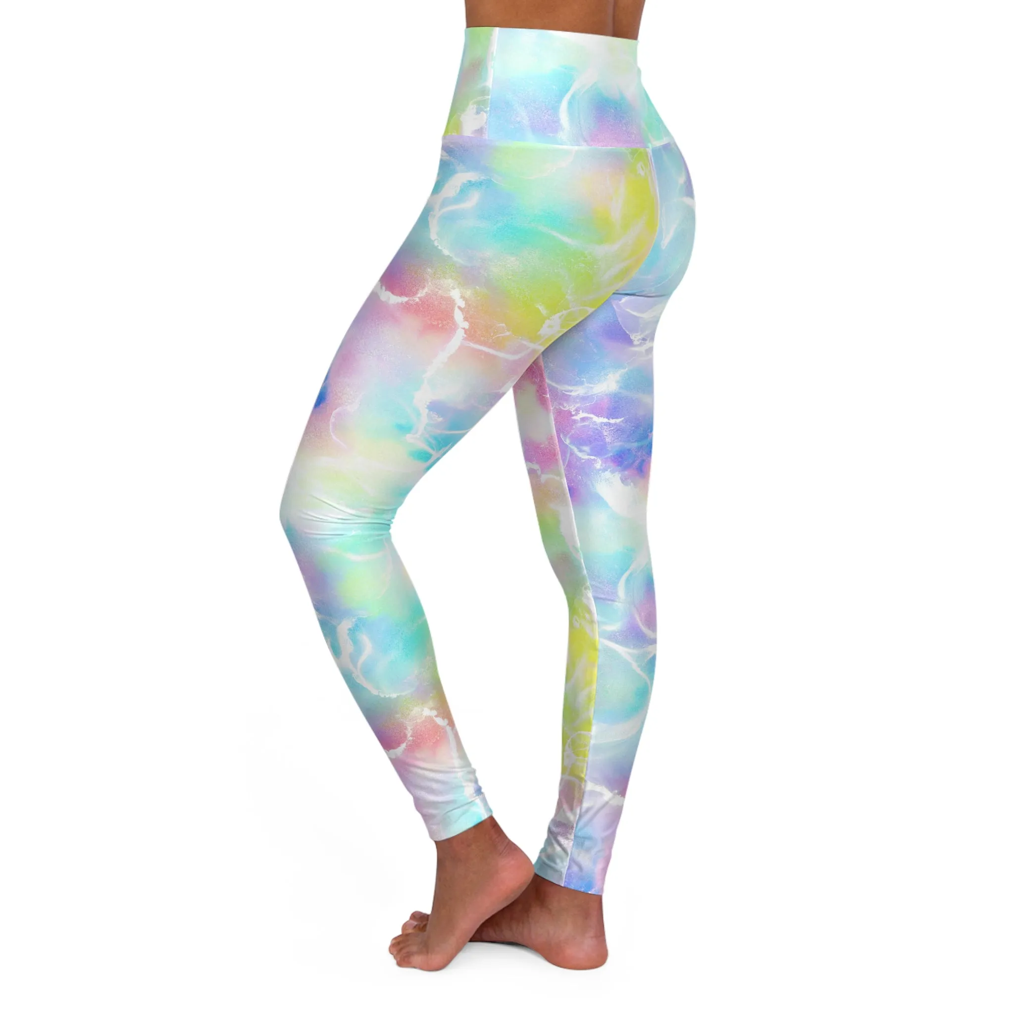 Pastel Dream High Waisted Yoga Leggings for Comfortable Movement